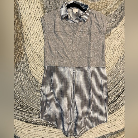 POSTMARK Anthro Pinstripe Tunic Top - Picture 3 of 5